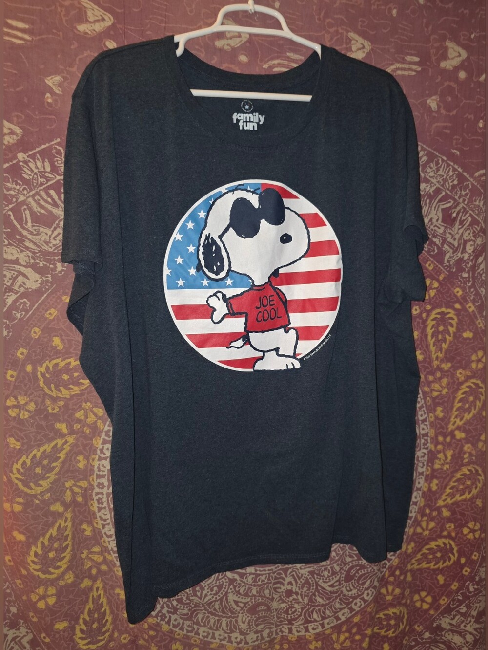 🟡 2/$20 🟡 Womens Snoopy Joe Cool T-shirt 3X/ Navy Blue